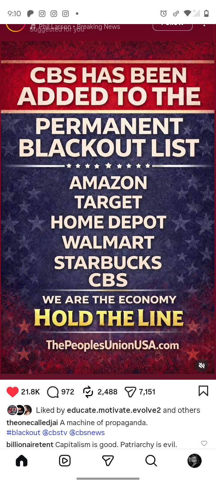 Capitalism is good, is a lever of resistance Patriarchy is evil and hates true capitalism.