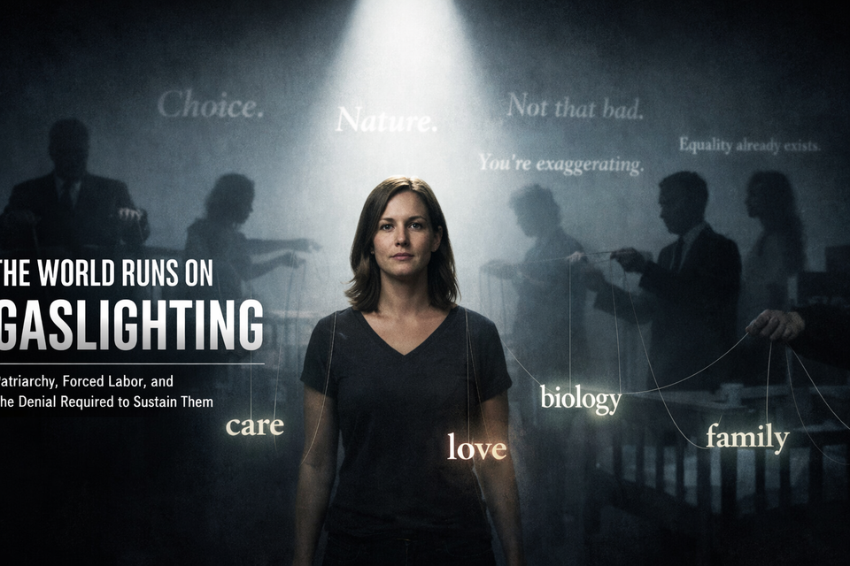 The World Runs on Gaslighting Patriarchy, Forced Labor, and the Denial Required to Sustain Them