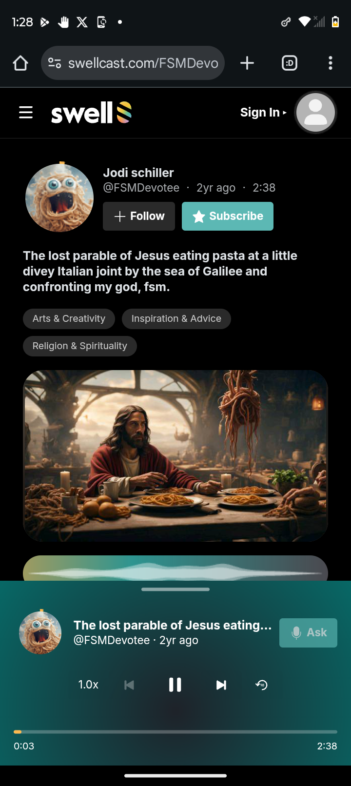 A Satirical Intermission: The Flying Spaghetti Monster Series